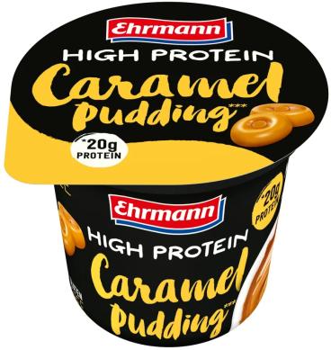 High protein caramel pudding